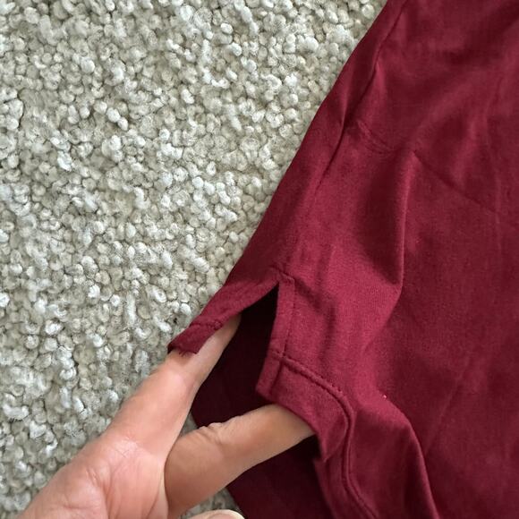 Men's YoungLA 403 ELITE TEE stretch quick dry, XL, NWT, Burgundy - Picture 8 of 8